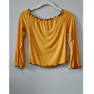 Bell Sleeve Crop Top